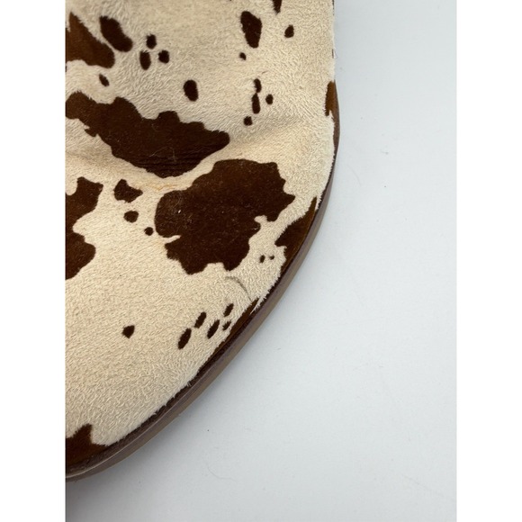 Maurices Cow Print Ankle Boots Western Cowgirl Block Heel Faux Suede 8.5M - Picture 6 of 12